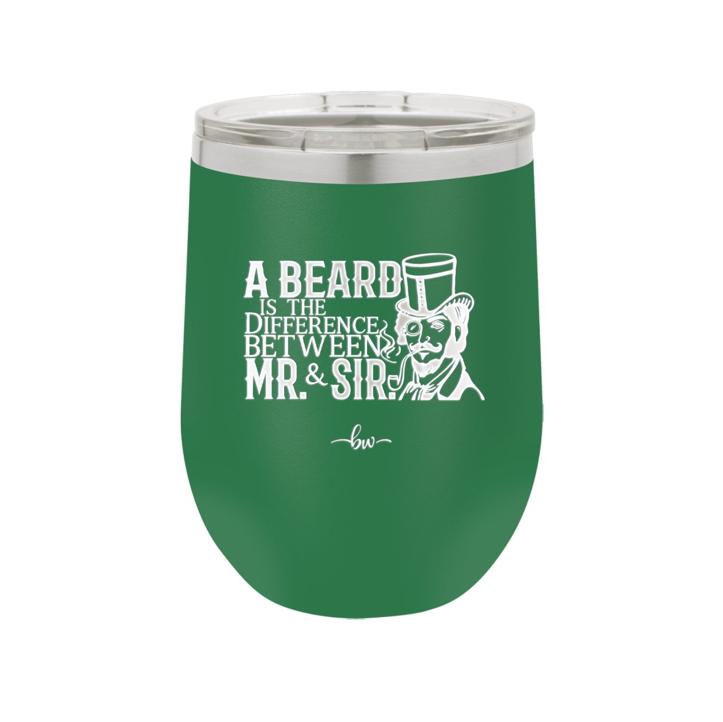 A Beard is the Difference Between Mr and Sir - Laser Engraved Stainless Steel Drinkware - 2036 -