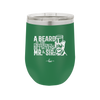 A Beard is the Difference Between Mr and Sir - Laser Engraved Stainless Steel Drinkware - 2036 -