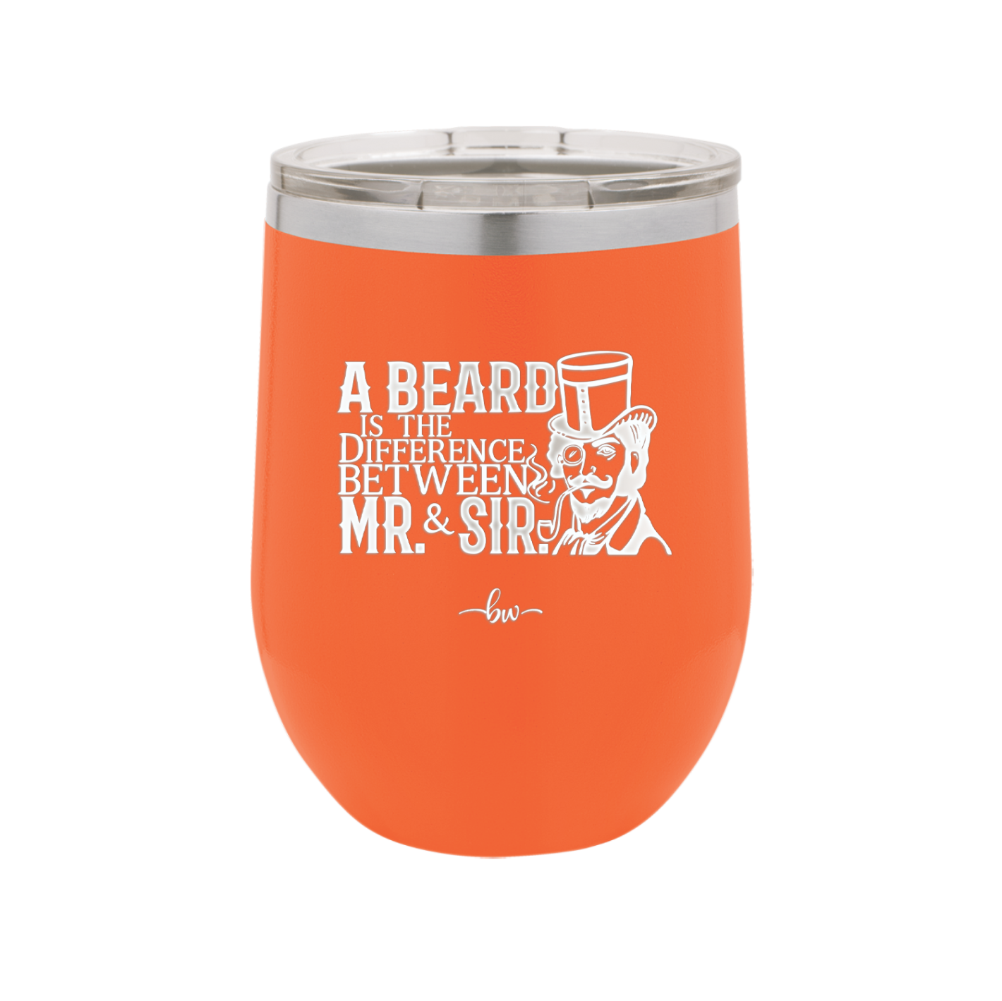 A Beard is the Difference Between Mr and Sir - Laser Engraved Stainless Steel Drinkware - 2036 -