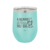 A Beard is the Difference Between Mr and Sir - Laser Engraved Stainless Steel Drinkware - 2036 -