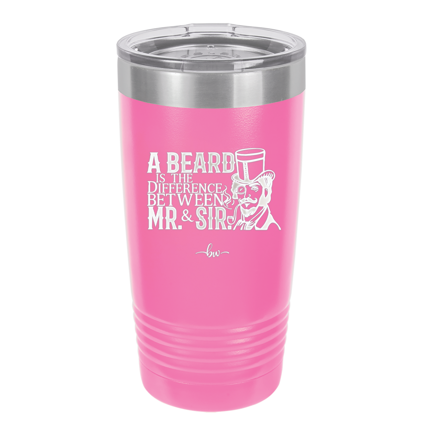 A Beard is the Difference Between Mr and Sir - Laser Engraved Stainless Steel Drinkware - 2036 -