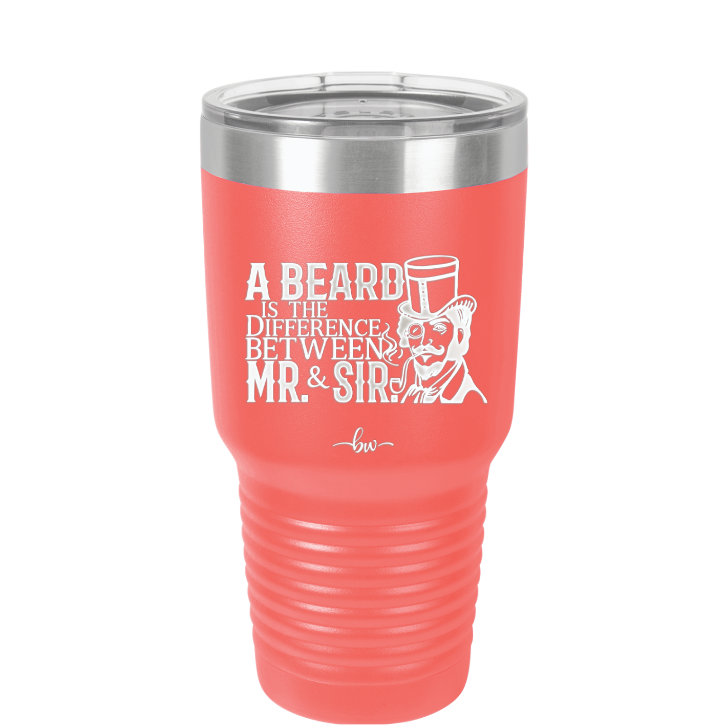 A Beard is the Difference Between Mr and Sir - Laser Engraved Stainless Steel Drinkware - 2036 -