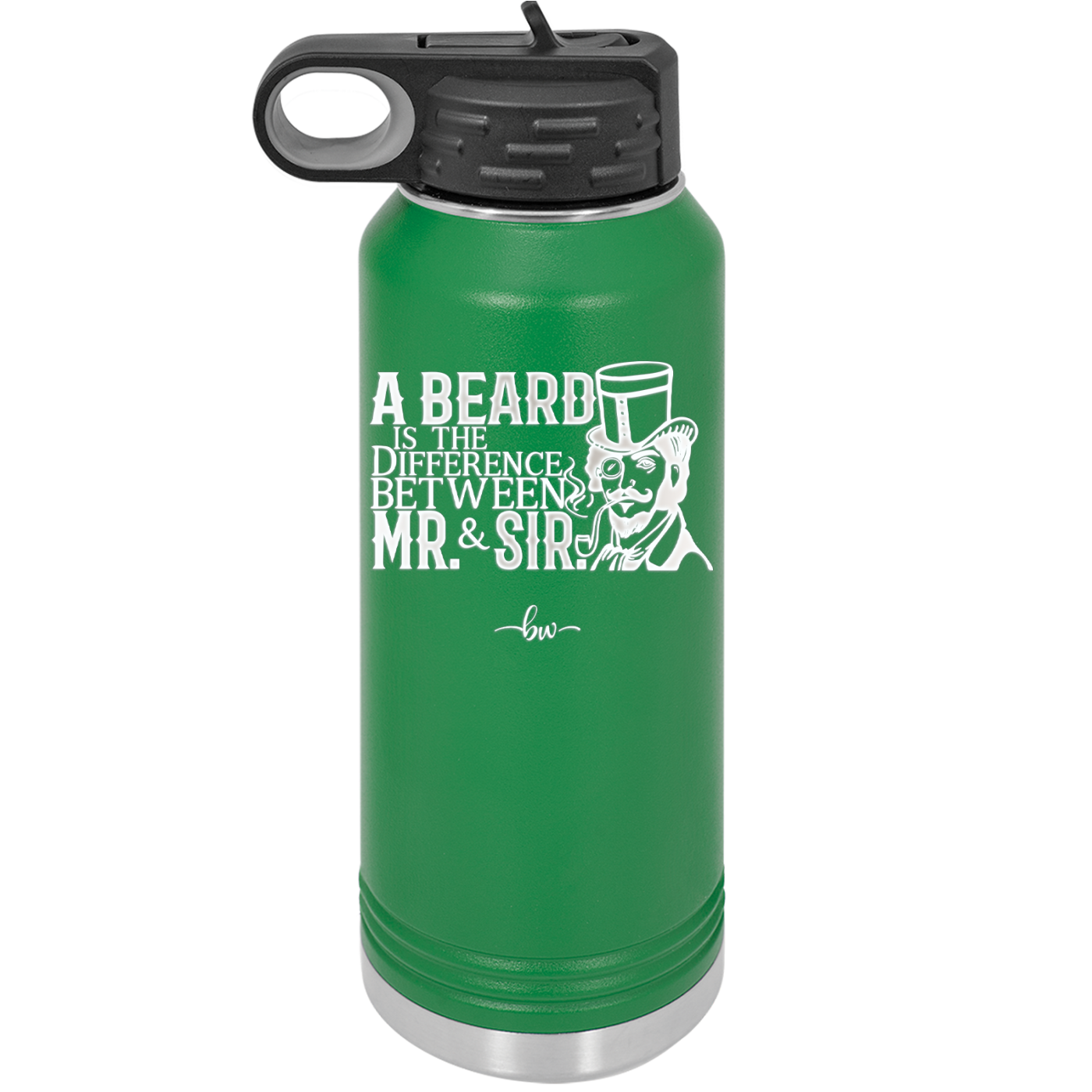 A Beard is the Difference Between Mr and Sir - Laser Engraved Stainless Steel Drinkware - 2036 -