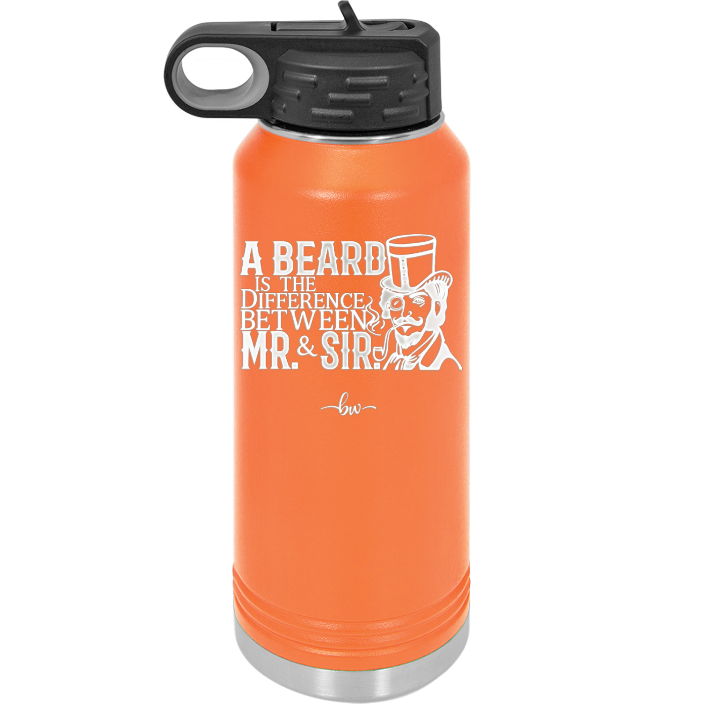 A Beard is the Difference Between Mr and Sir - Laser Engraved Stainless Steel Drinkware - 2036 -