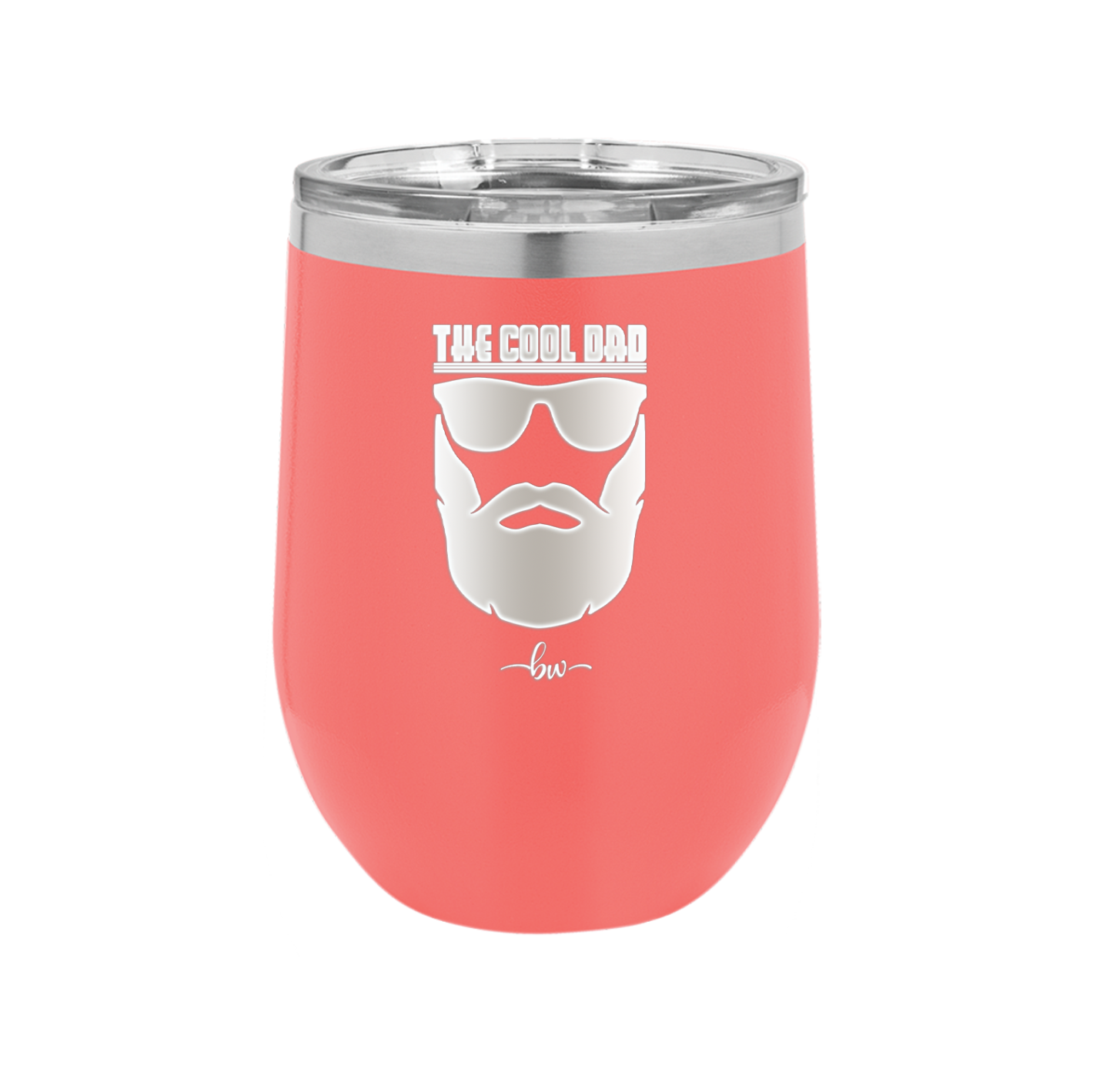 The Cool Dad Sunglasses with Beard - Laser Engraved Stainless Steel Drinkware - 2045 -