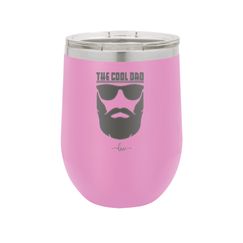The Cool Dad Sunglasses with Beard - Laser Engraved Stainless Steel Drinkware - 2045 -
