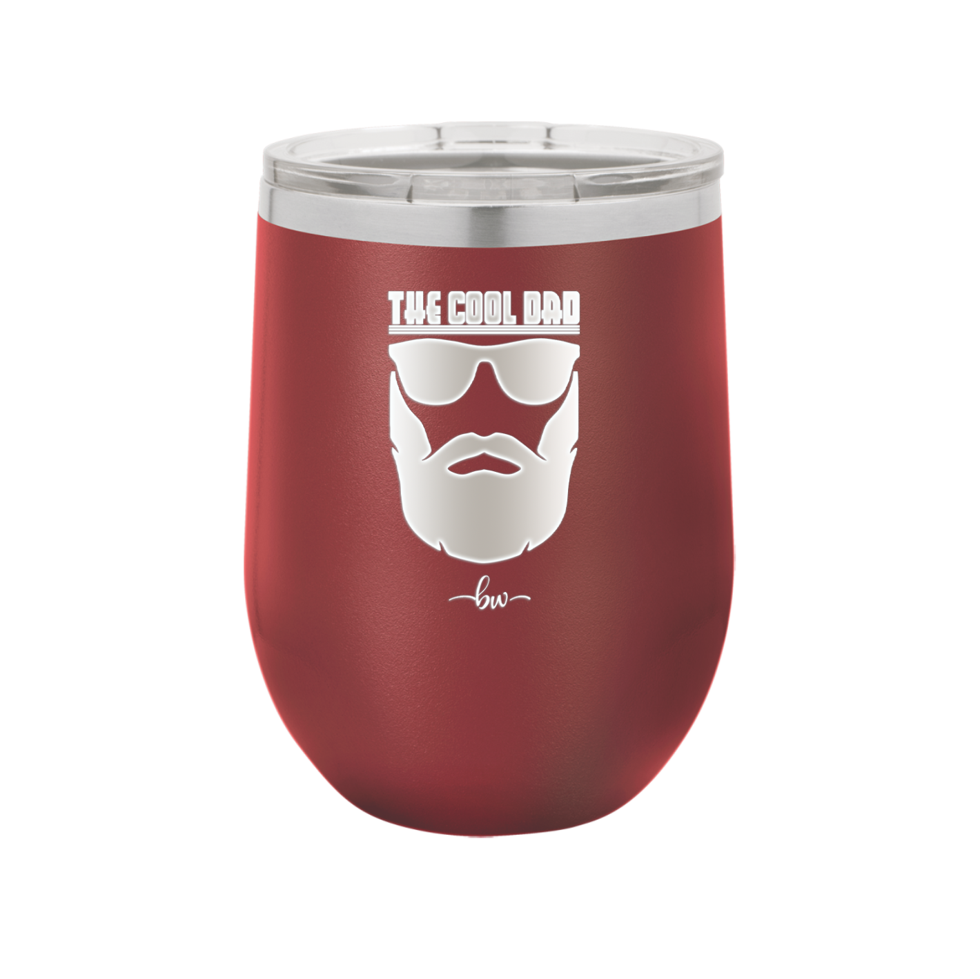 The Cool Dad Sunglasses with Beard - Laser Engraved Stainless Steel Drinkware - 2045 -