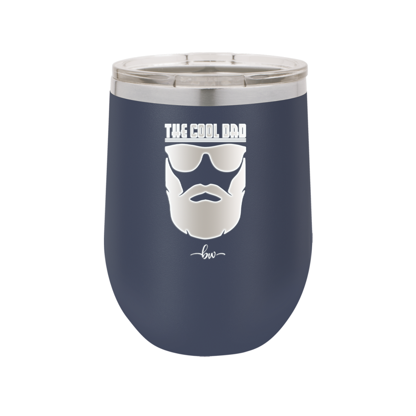 The Cool Dad Sunglasses with Beard - Laser Engraved Stainless Steel Drinkware - 2045 -