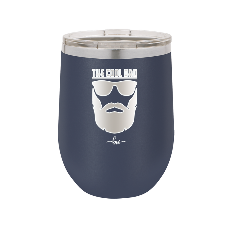 The Cool Dad Sunglasses with Beard - Laser Engraved Stainless Steel Drinkware - 2045 -