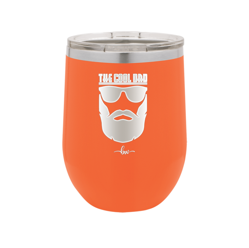 The Cool Dad Sunglasses with Beard - Laser Engraved Stainless Steel Drinkware - 2045 -