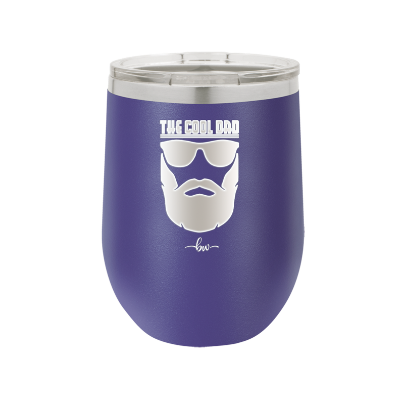The Cool Dad Sunglasses with Beard - Laser Engraved Stainless Steel Drinkware - 2045 -