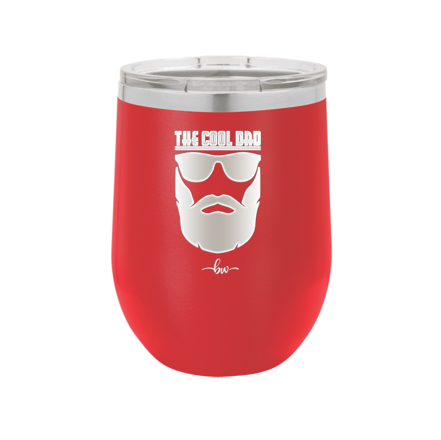 The Cool Dad Sunglasses with Beard - Laser Engraved Stainless Steel Drinkware - 2045 -