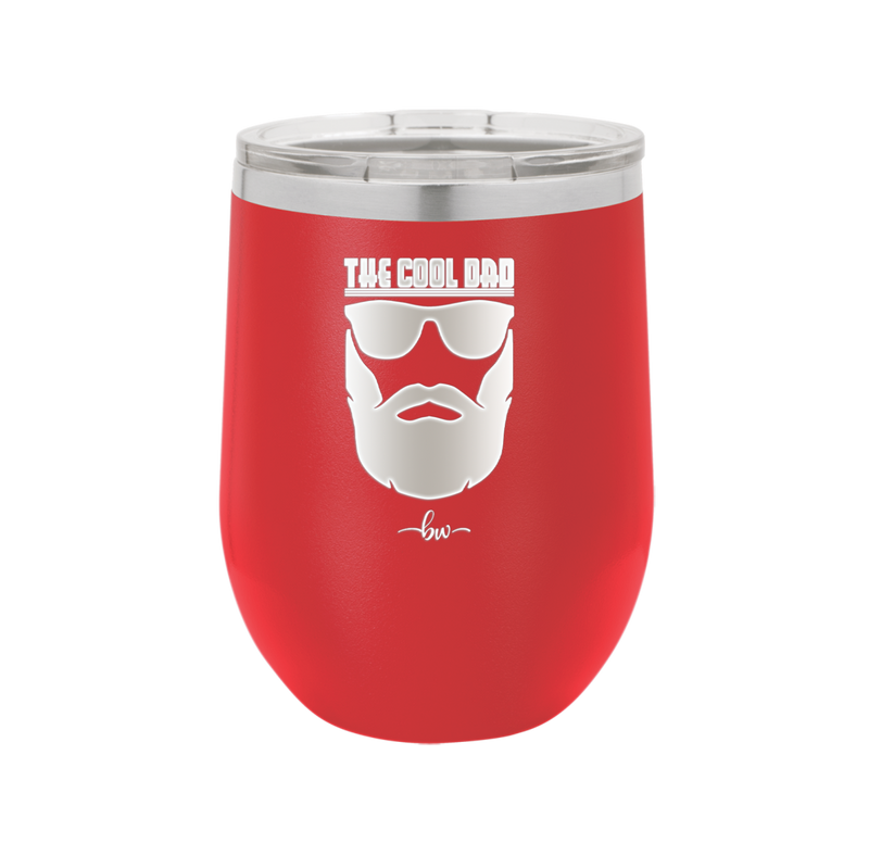 The Cool Dad Sunglasses with Beard - Laser Engraved Stainless Steel Drinkware - 2045 -