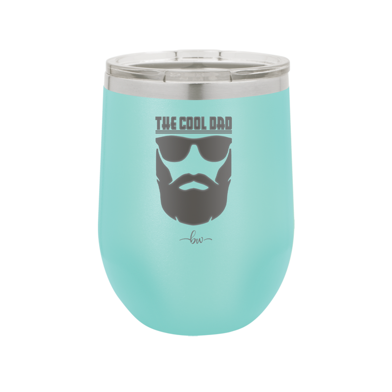 The Cool Dad Sunglasses with Beard - Laser Engraved Stainless Steel Drinkware - 2045 -