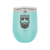 The Cool Dad Sunglasses with Beard - Laser Engraved Stainless Steel Drinkware - 2045 -