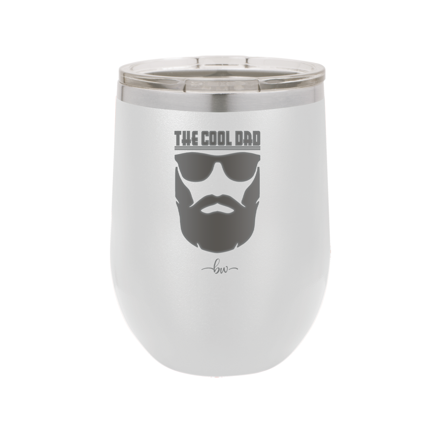 The Cool Dad Sunglasses with Beard - Laser Engraved Stainless Steel Drinkware - 2045 -
