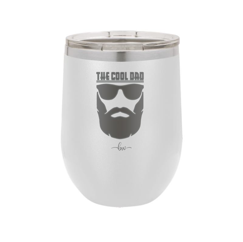 The Cool Dad Sunglasses with Beard - Laser Engraved Stainless Steel Drinkware - 2045 -
