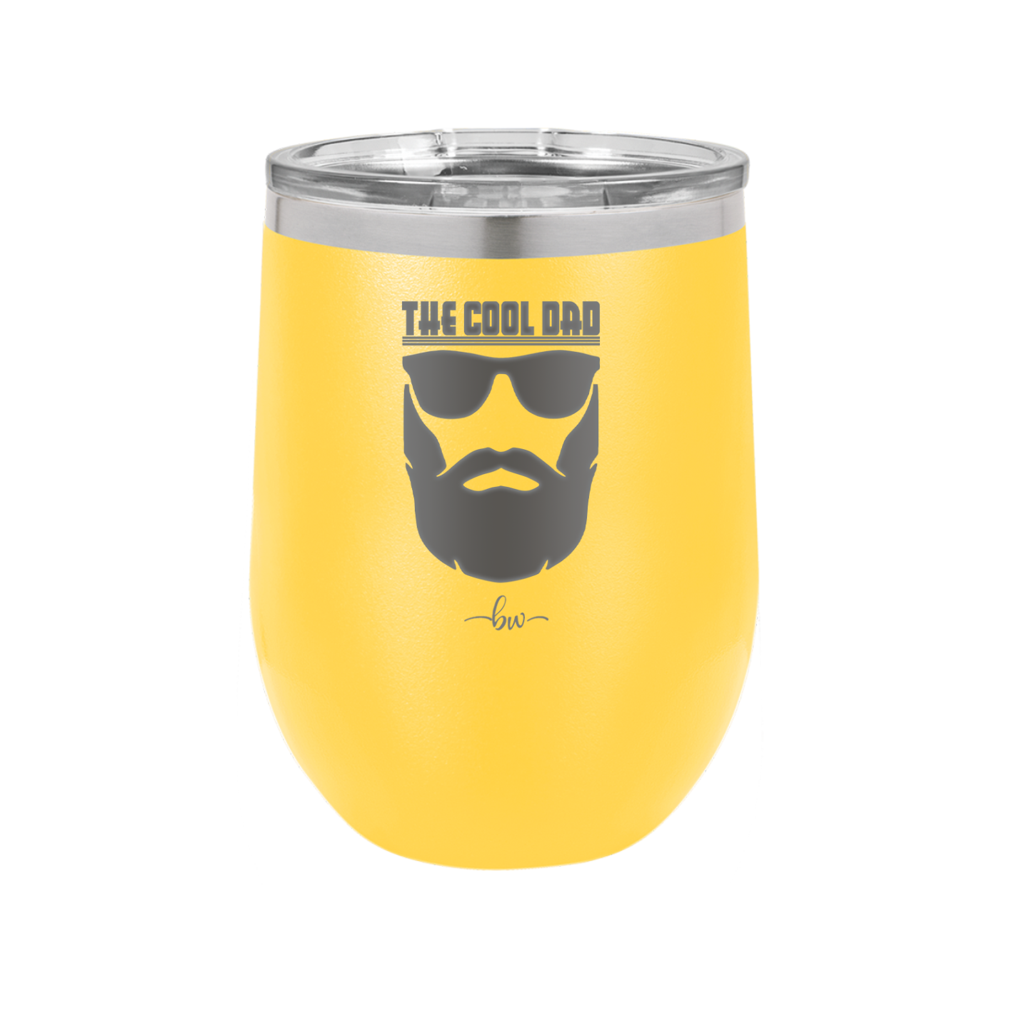 The Cool Dad Sunglasses with Beard - Laser Engraved Stainless Steel Drinkware - 2045 -
