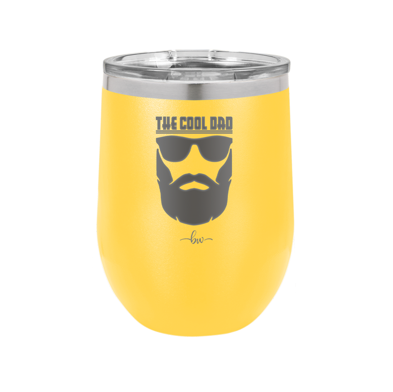 The Cool Dad Sunglasses with Beard - Laser Engraved Stainless Steel Drinkware - 2045 -