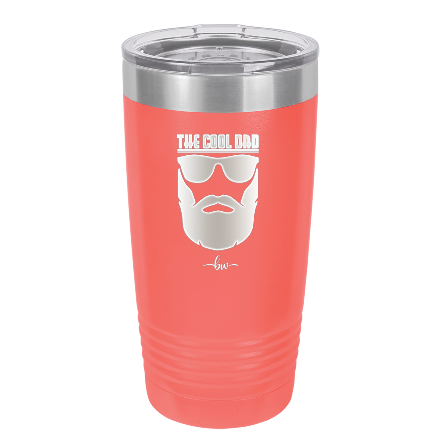 The Cool Dad Sunglasses with Beard - Laser Engraved Stainless Steel Drinkware - 2045 -