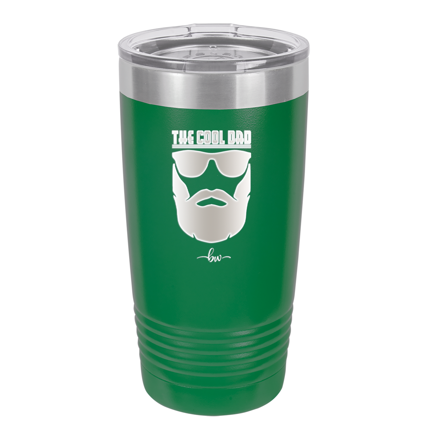 The Cool Dad Sunglasses with Beard - Laser Engraved Stainless Steel Drinkware - 2045 -