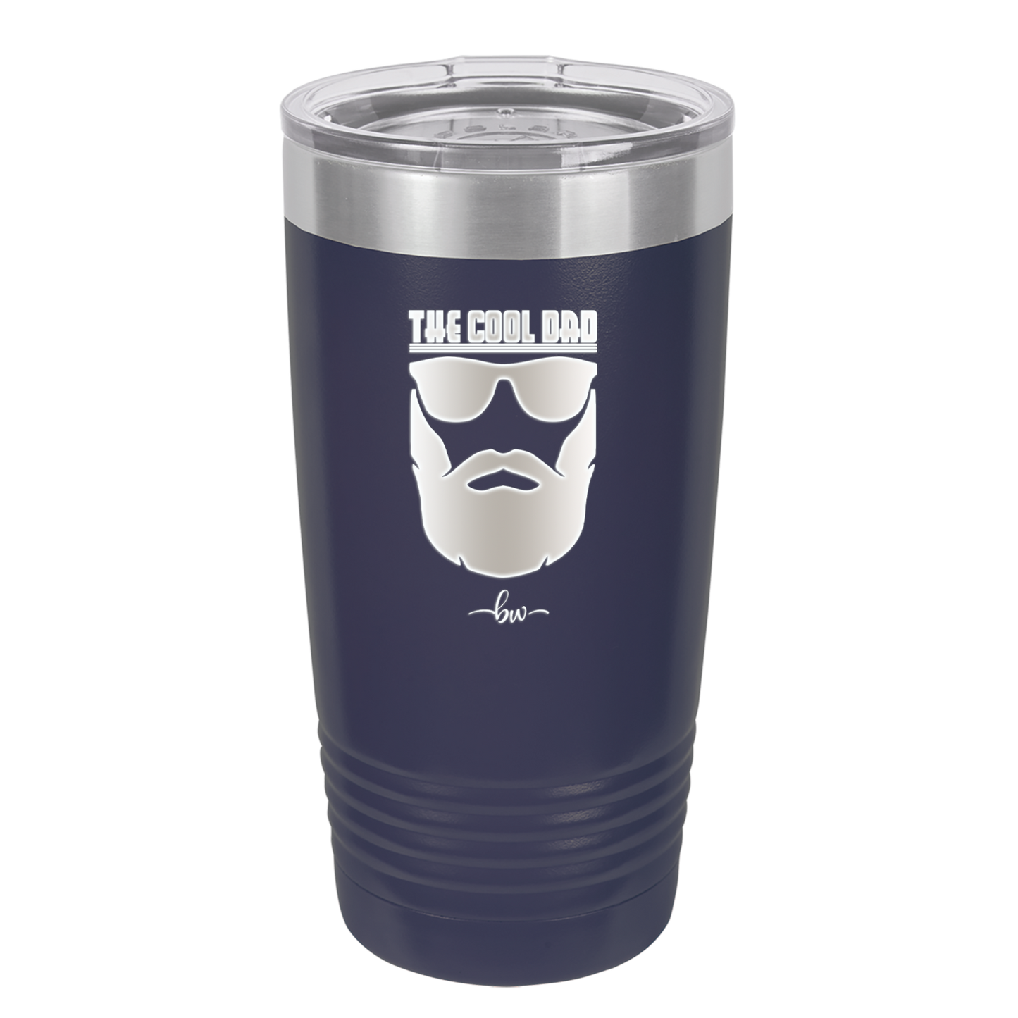 The Cool Dad Sunglasses with Beard - Laser Engraved Stainless Steel Drinkware - 2045 -