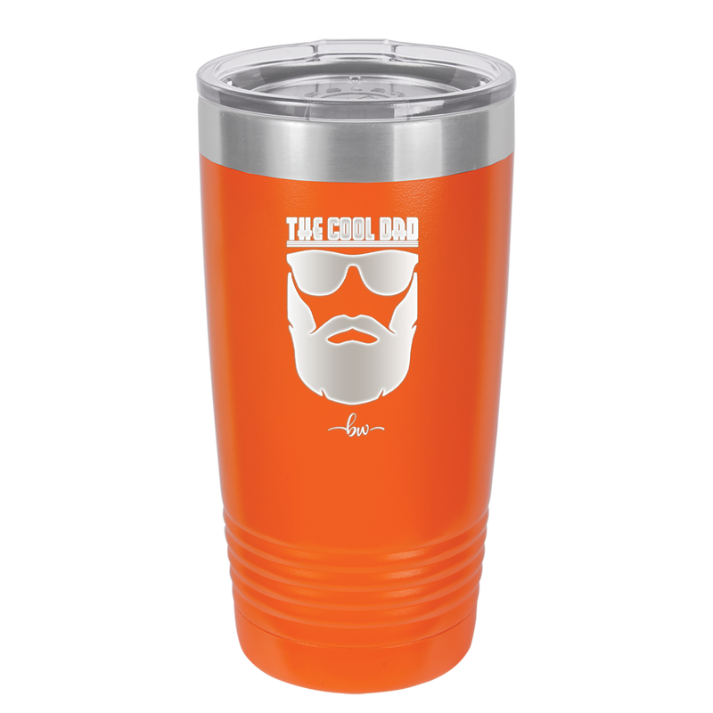 The Cool Dad Sunglasses with Beard - Laser Engraved Stainless Steel Drinkware - 2045 -