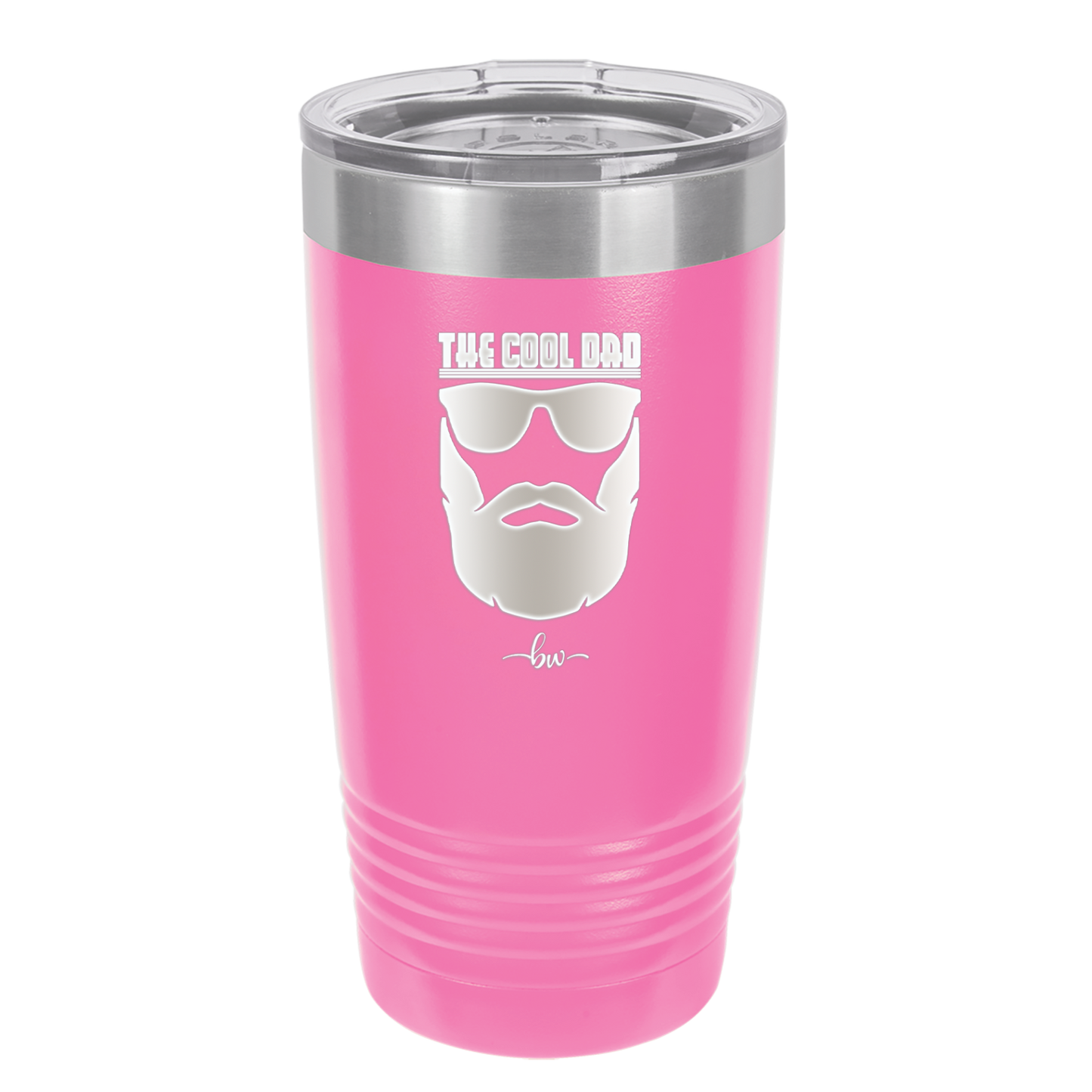 The Cool Dad Sunglasses with Beard - Laser Engraved Stainless Steel Drinkware - 2045 -