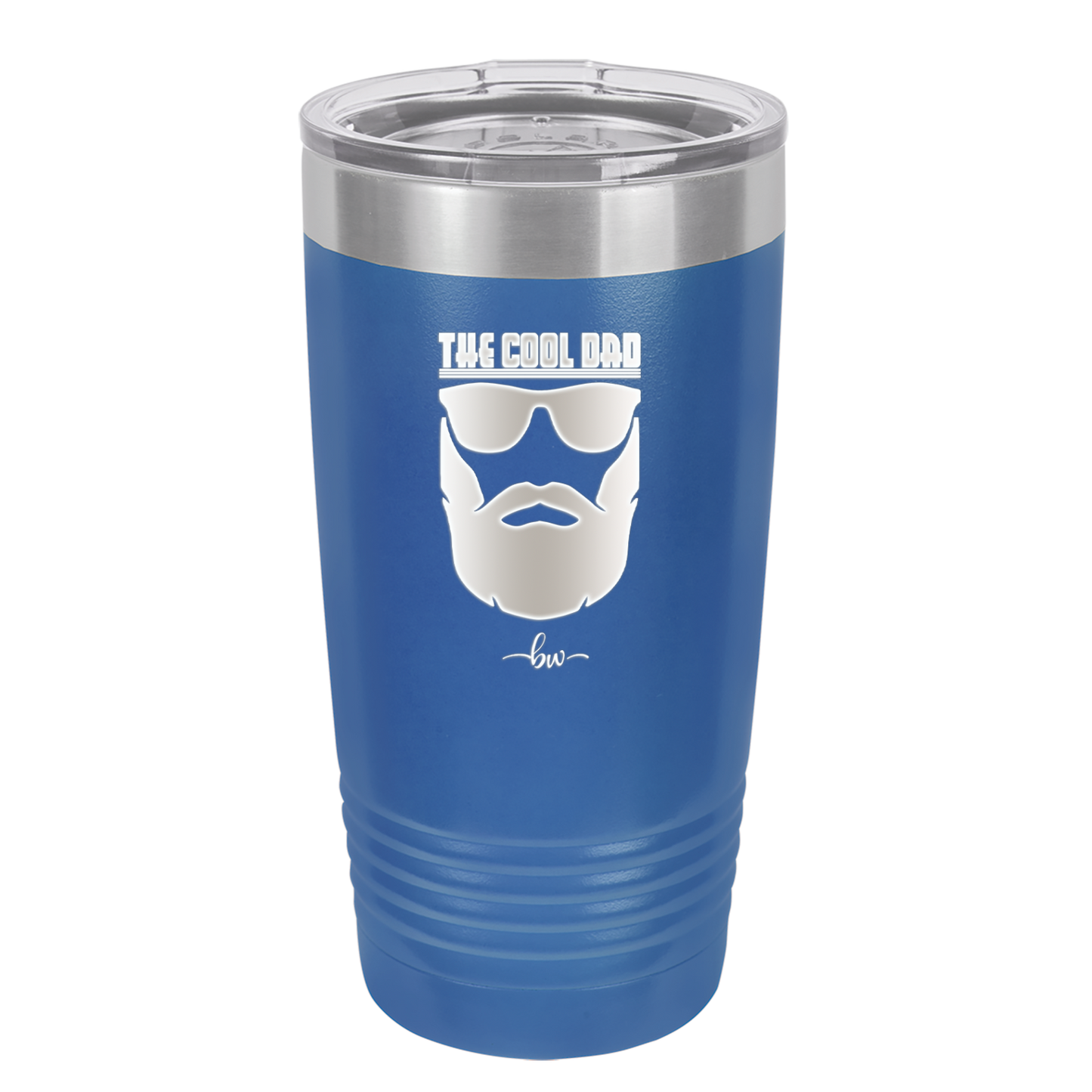 The Cool Dad Sunglasses with Beard - Laser Engraved Stainless Steel Drinkware - 2045 -