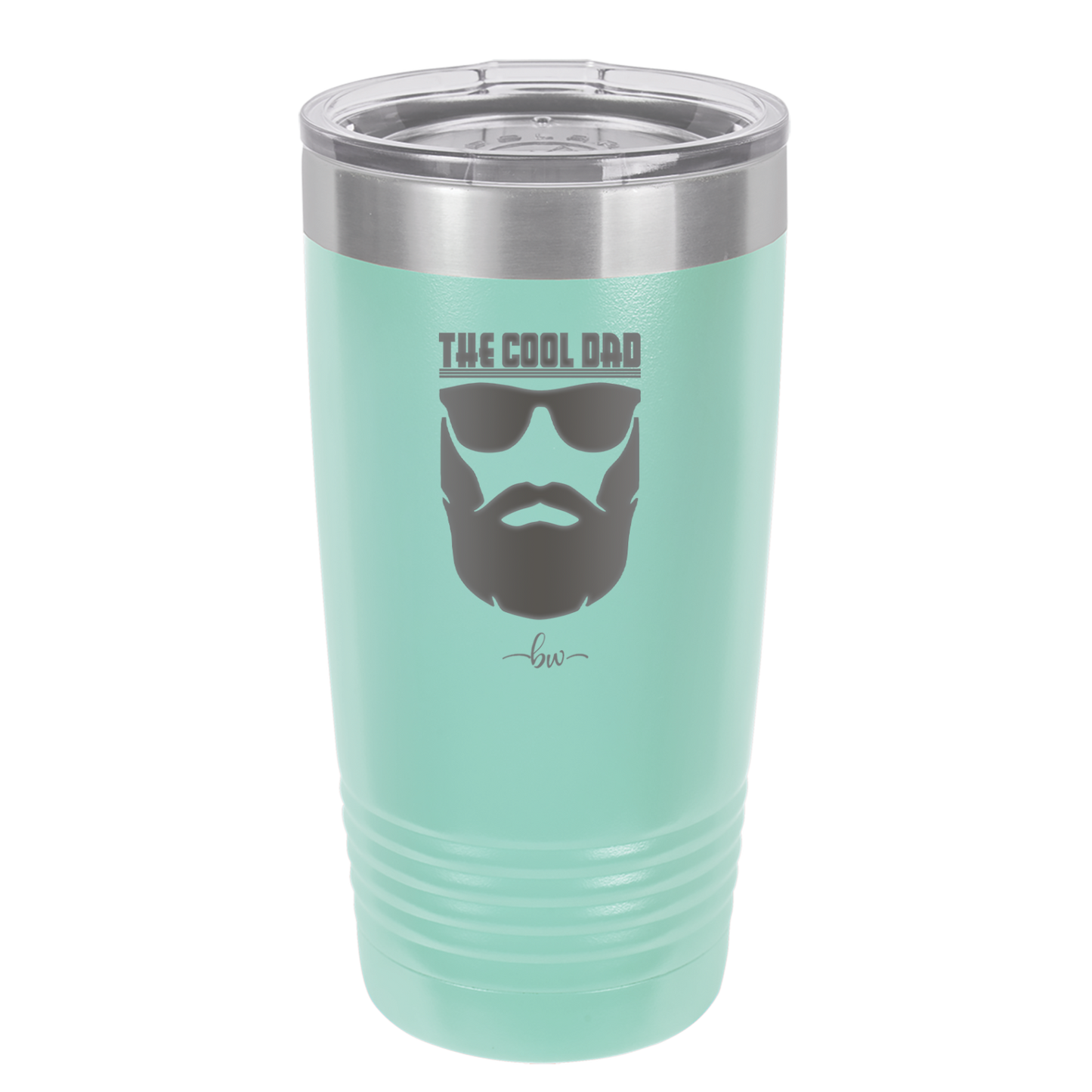 The Cool Dad Sunglasses with Beard - Laser Engraved Stainless Steel Drinkware - 2045 -