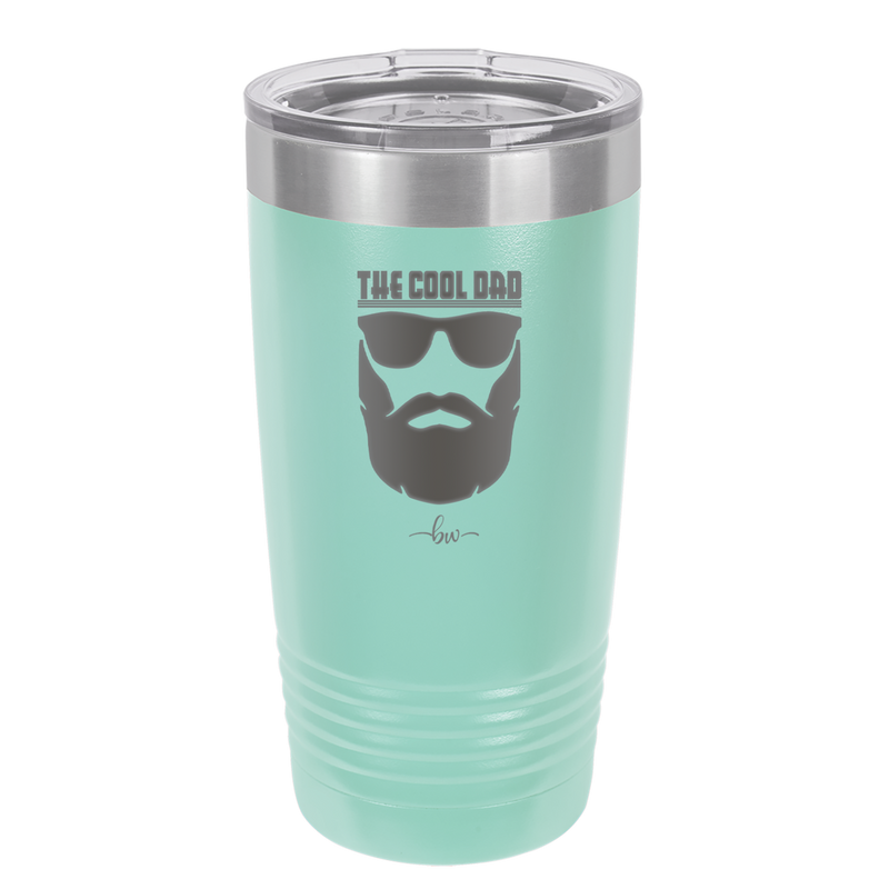 The Cool Dad Sunglasses with Beard - Laser Engraved Stainless Steel Drinkware - 2045 -