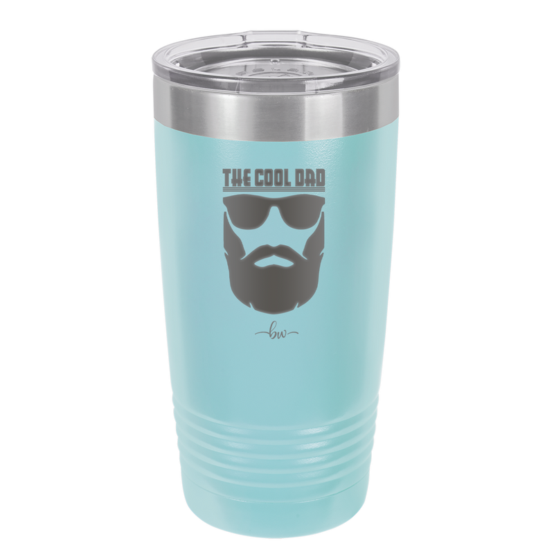 The Cool Dad Sunglasses with Beard - Laser Engraved Stainless Steel Drinkware - 2045 -