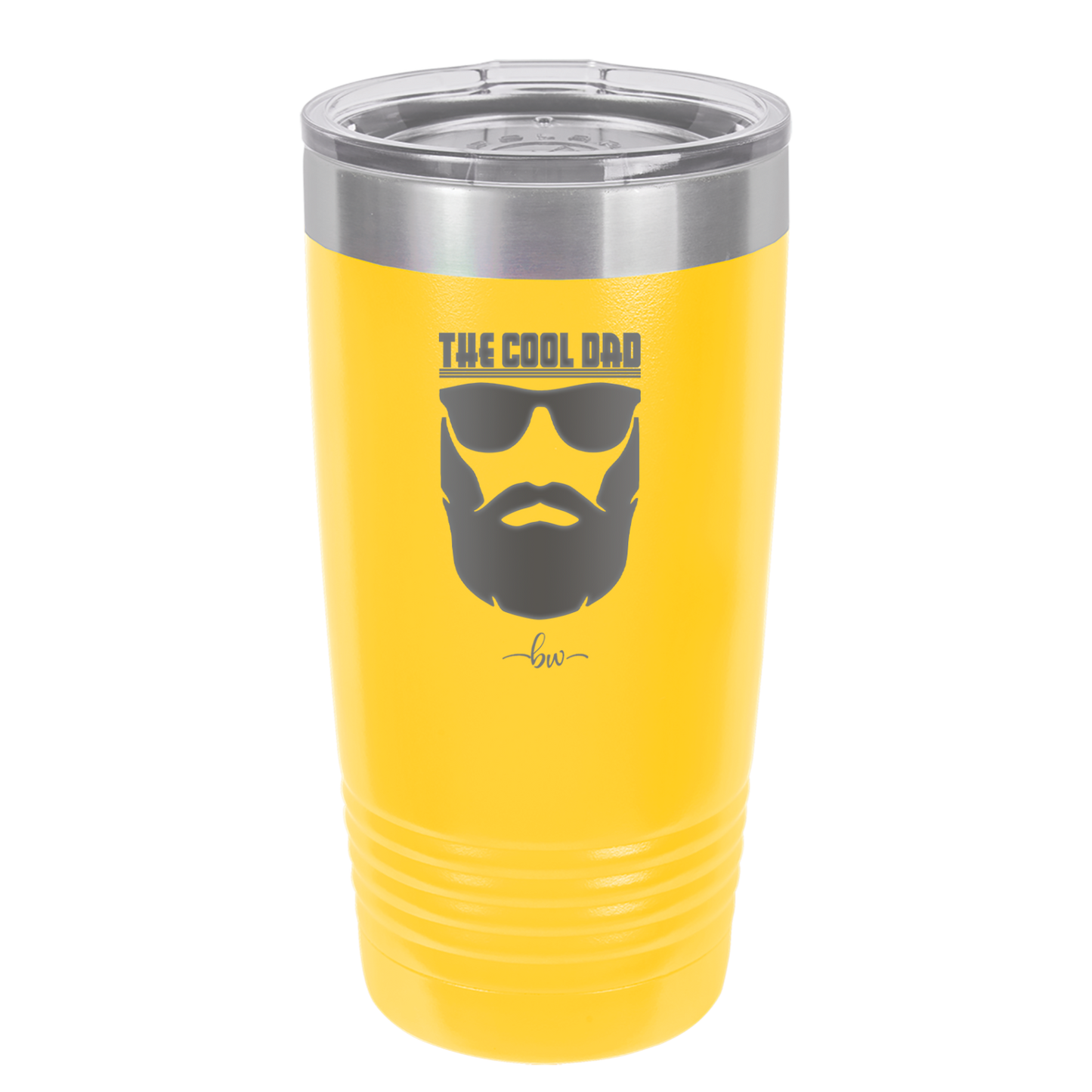 The Cool Dad Sunglasses with Beard - Laser Engraved Stainless Steel Drinkware - 2045 -