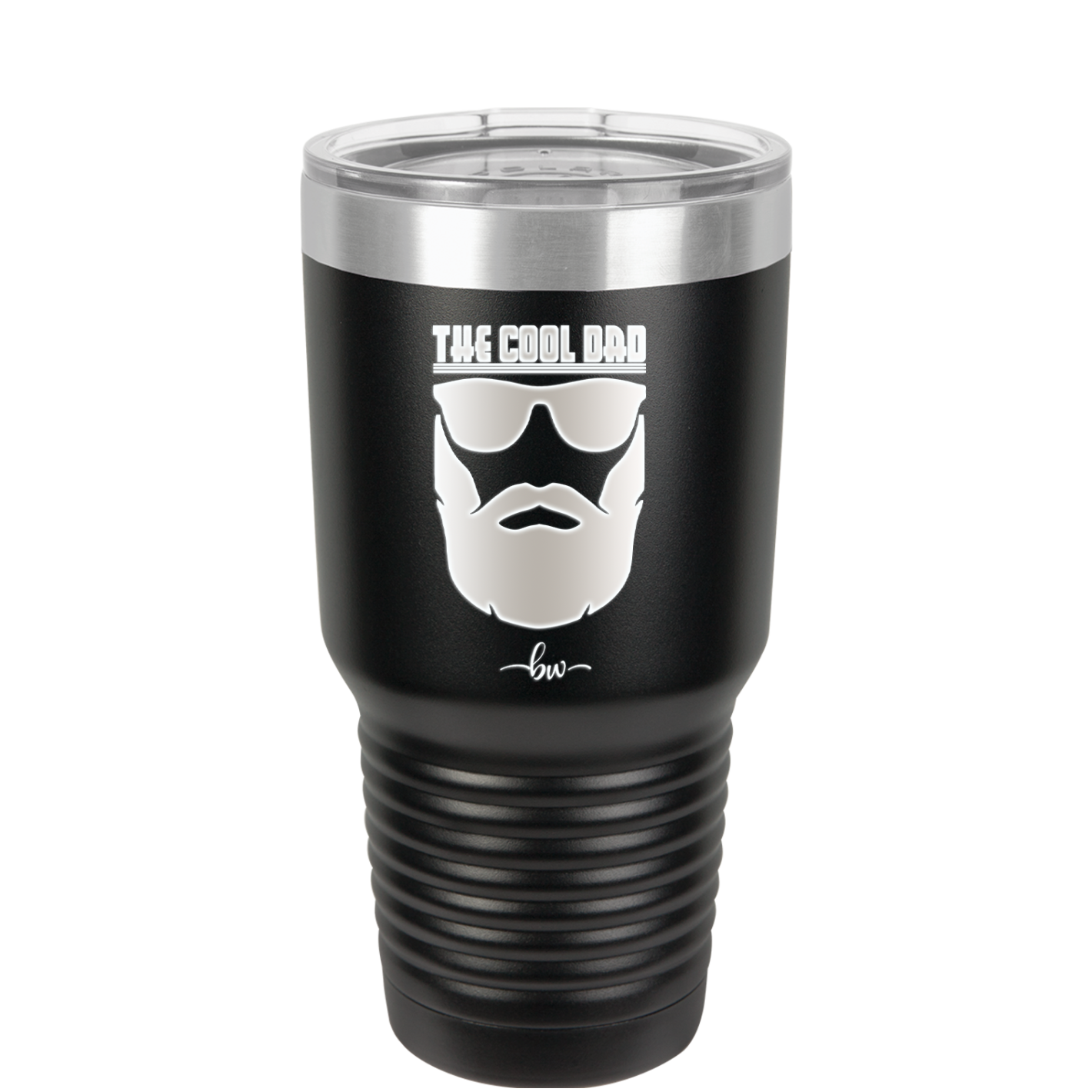 The Cool Dad Sunglasses with Beard - Laser Engraved Stainless Steel Drinkware - 2045 -