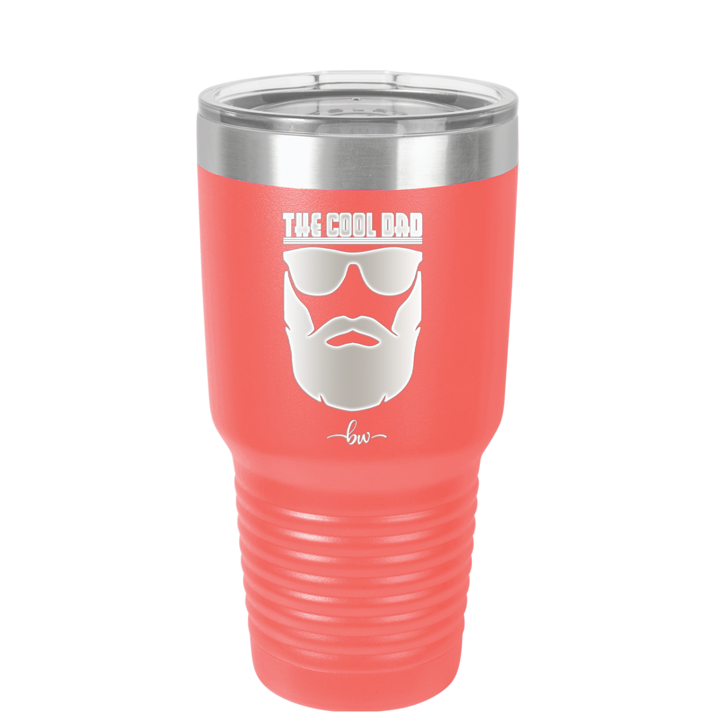 The Cool Dad Sunglasses with Beard - Laser Engraved Stainless Steel Drinkware - 2045 -