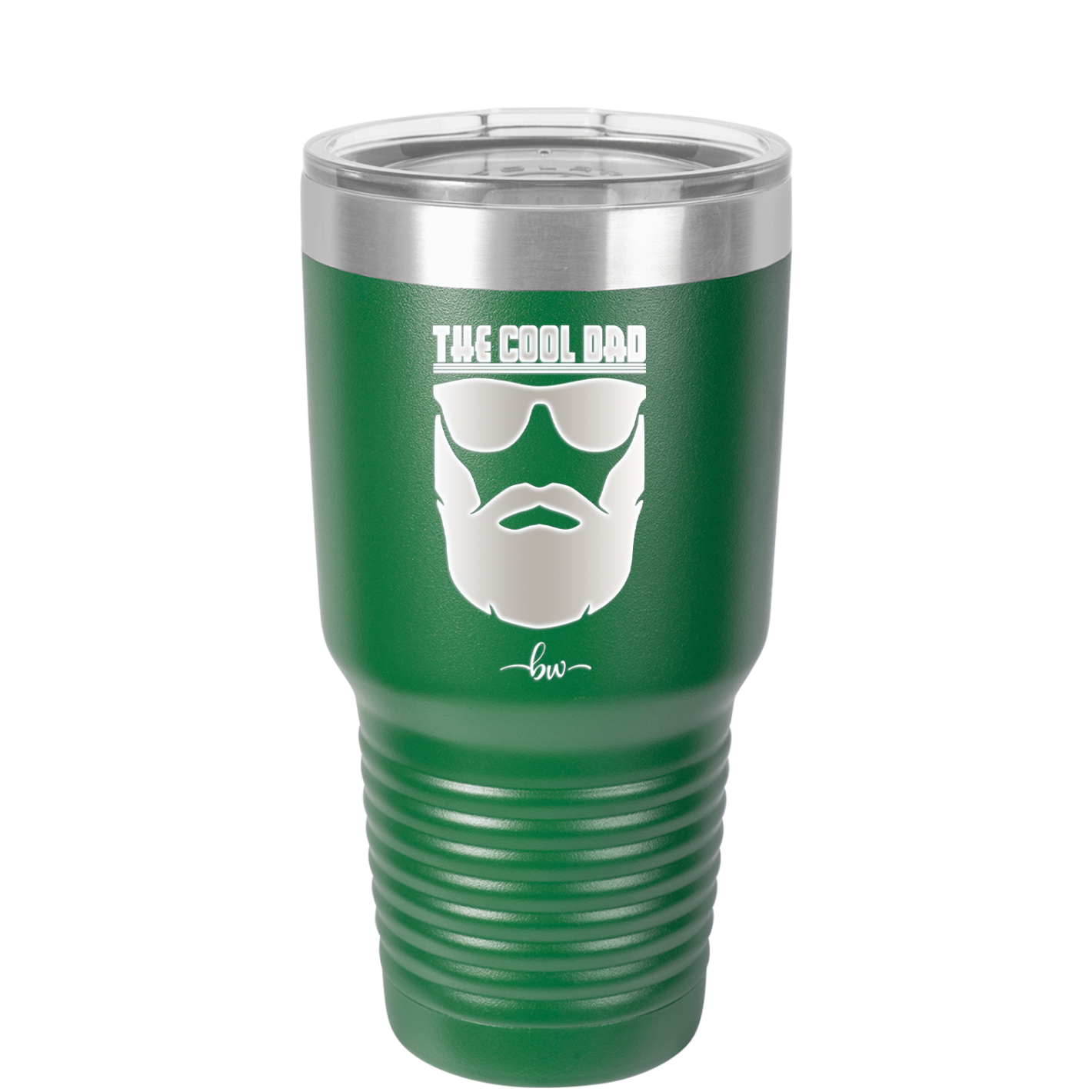 The Cool Dad Sunglasses with Beard - Laser Engraved Stainless Steel Drinkware - 2045 -
