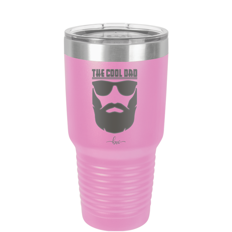 The Cool Dad Sunglasses with Beard - Laser Engraved Stainless Steel Drinkware - 2045 -