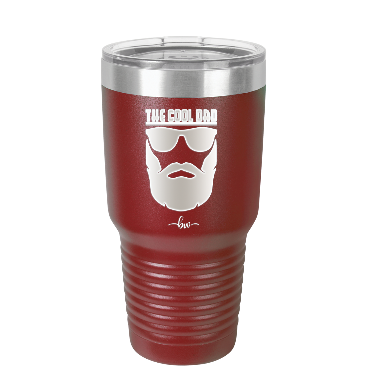 The Cool Dad Sunglasses with Beard - Laser Engraved Stainless Steel Drinkware - 2045 -