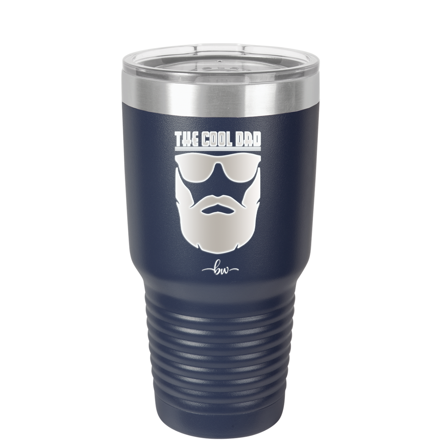 The Cool Dad Sunglasses with Beard - Laser Engraved Stainless Steel Drinkware - 2045 -