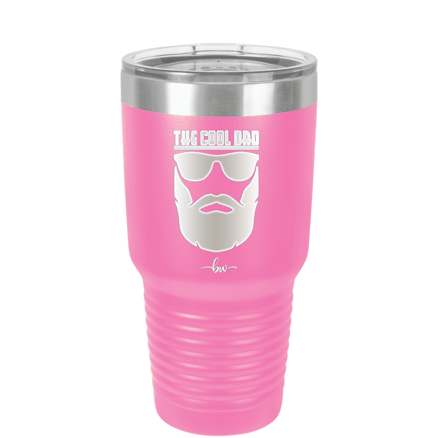 The Cool Dad Sunglasses with Beard - Laser Engraved Stainless Steel Drinkware - 2045 -
