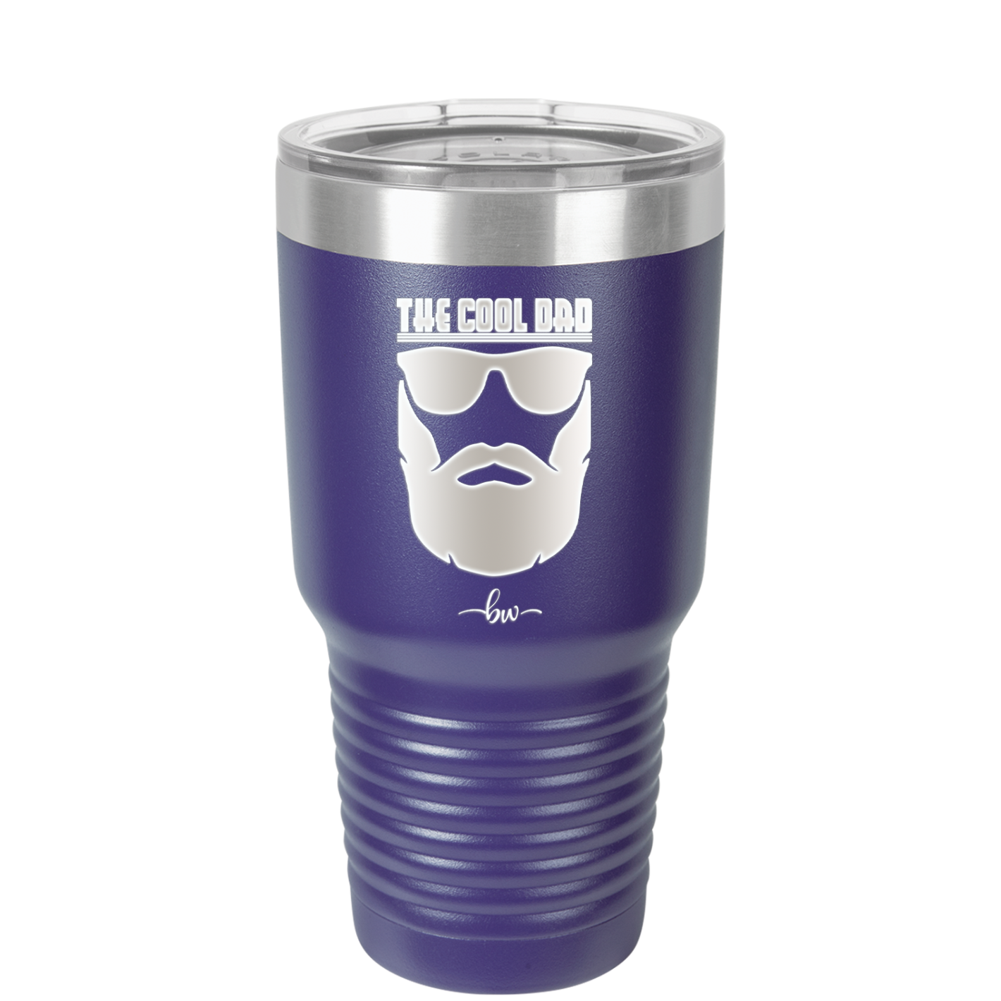 The Cool Dad Sunglasses with Beard - Laser Engraved Stainless Steel Drinkware - 2045 -