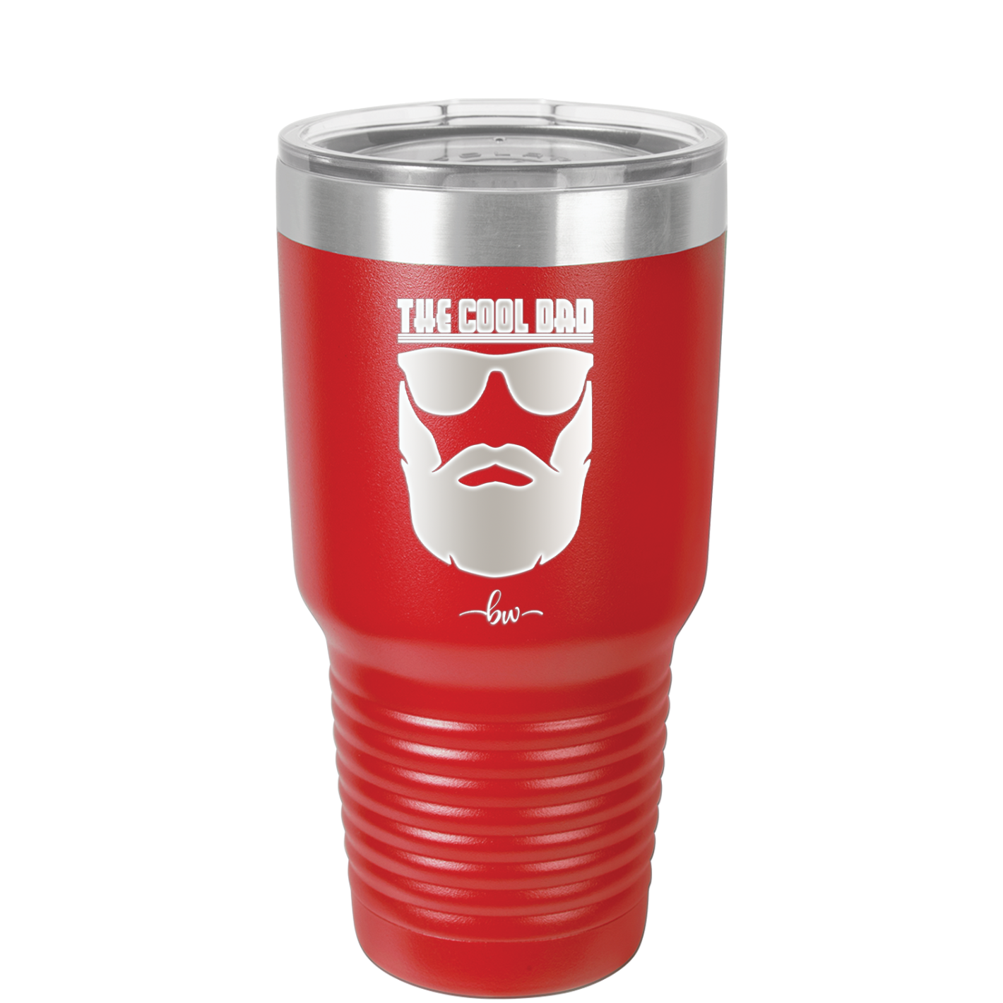 The Cool Dad Sunglasses with Beard - Laser Engraved Stainless Steel Drinkware - 2045 -