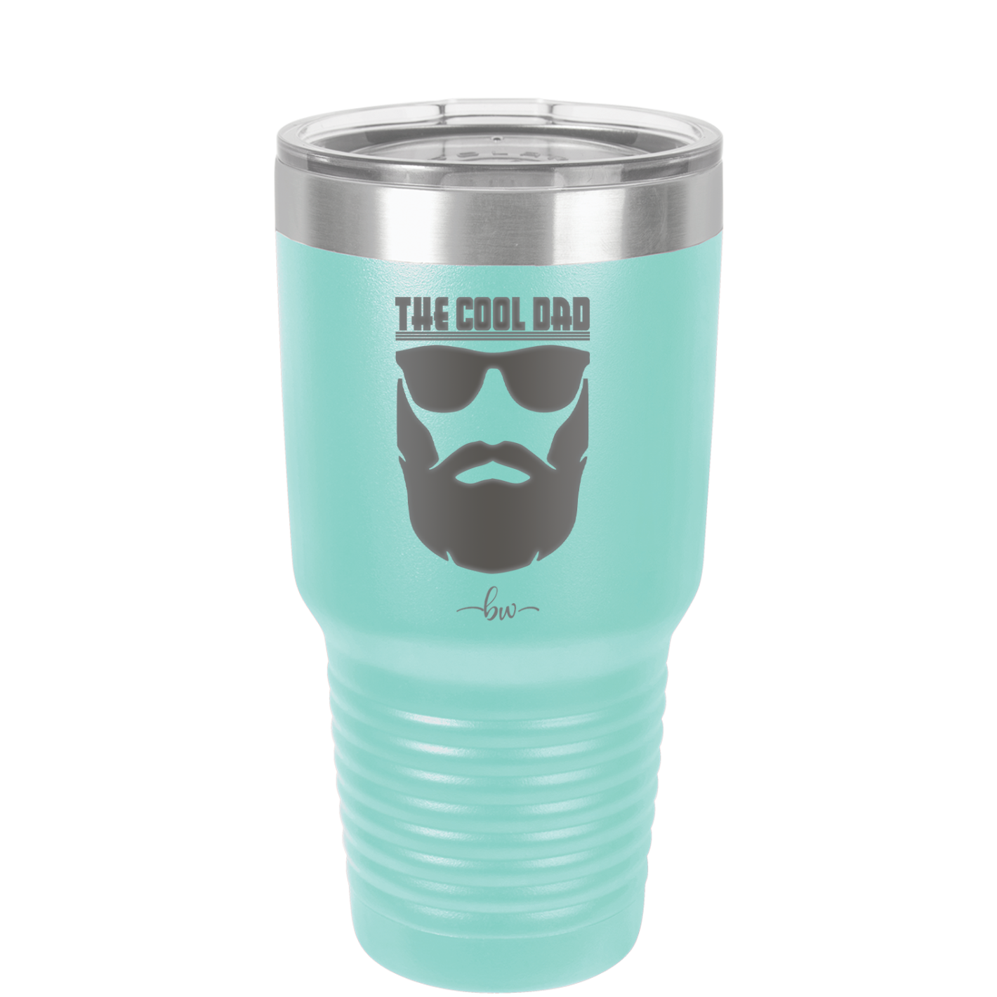 The Cool Dad Sunglasses with Beard - Laser Engraved Stainless Steel Drinkware - 2045 -