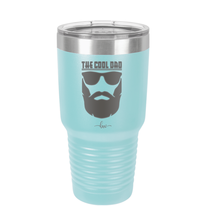The Cool Dad Sunglasses with Beard - Laser Engraved Stainless Steel Drinkware - 2045 -
