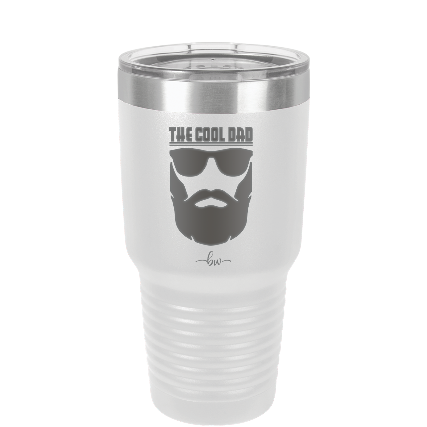 The Cool Dad Sunglasses with Beard - Laser Engraved Stainless Steel Drinkware - 2045 -