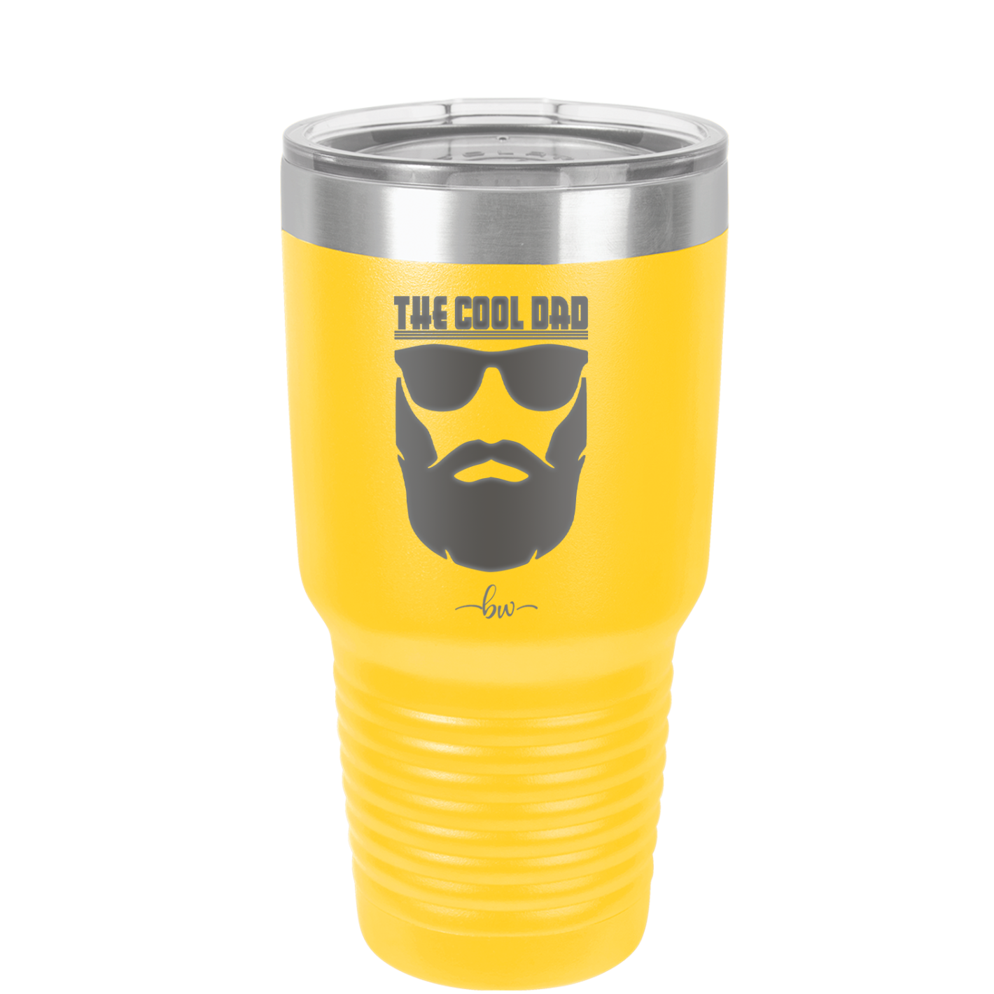 The Cool Dad Sunglasses with Beard - Laser Engraved Stainless Steel Drinkware - 2045 -