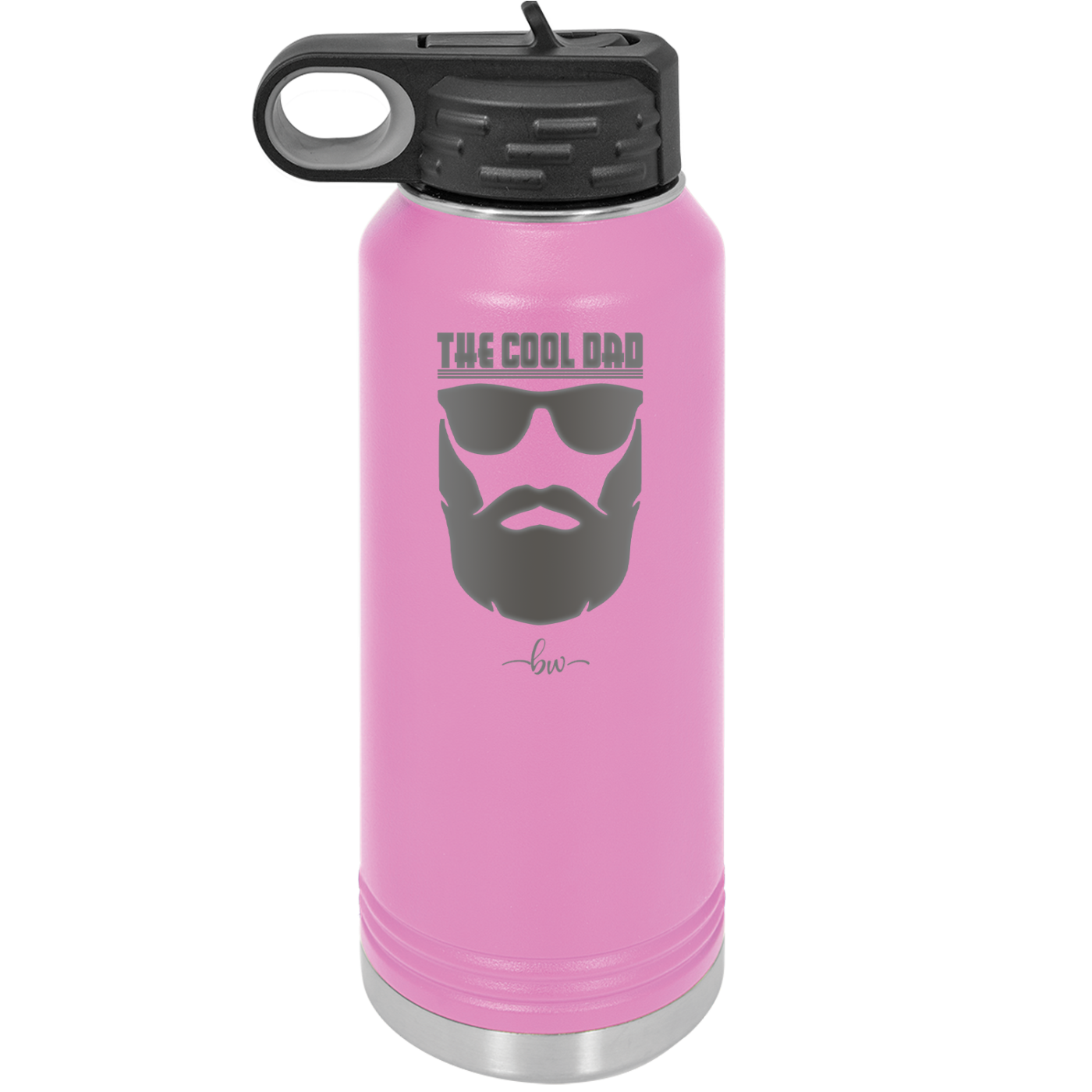 The Cool Dad Sunglasses with Beard - Laser Engraved Stainless Steel Drinkware - 2045 -