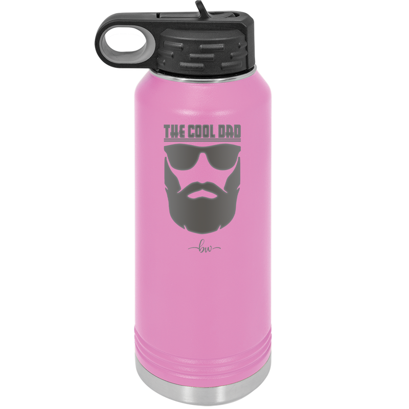 The Cool Dad Sunglasses with Beard - Laser Engraved Stainless Steel Drinkware - 2045 -