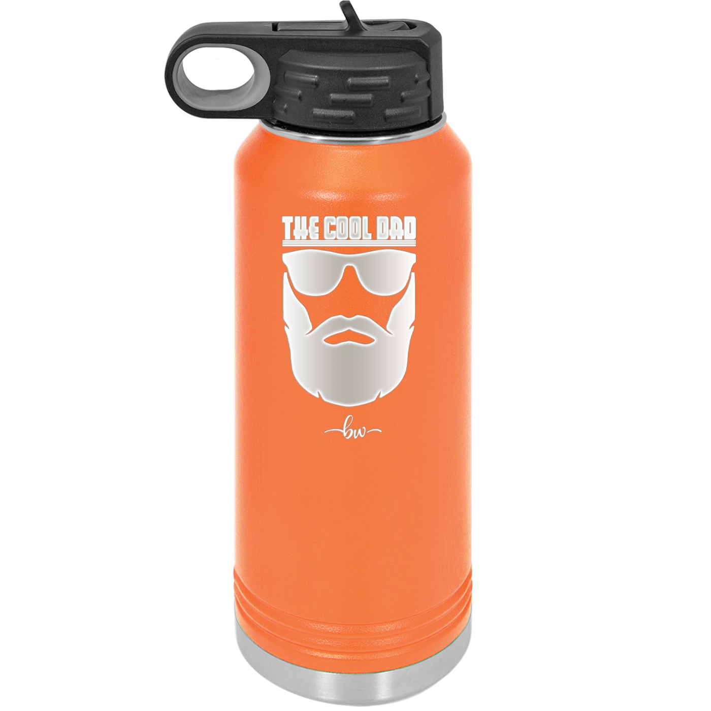 The Cool Dad Sunglasses with Beard - Laser Engraved Stainless Steel Drinkware - 2045 -