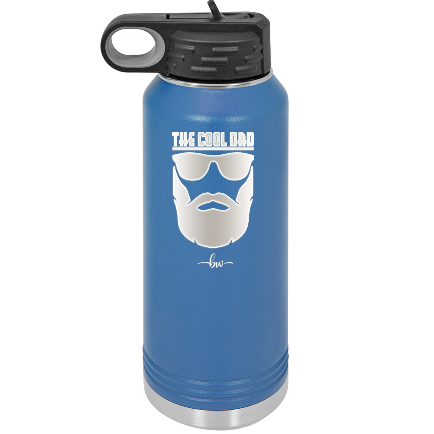 The Cool Dad Sunglasses with Beard - Laser Engraved Stainless Steel Drinkware - 2045 -